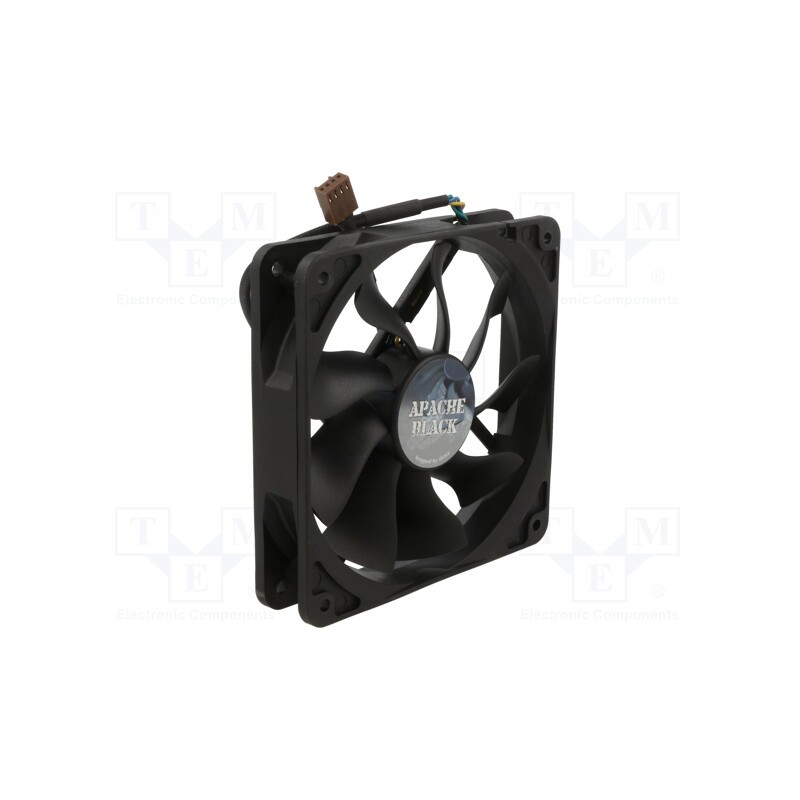 1 pcs x Akasa - AK-FN058 - Fan: DC, axial, 12VDC, 120x120x25mm, 16.05dBA, HDB, 600÷1300rpm