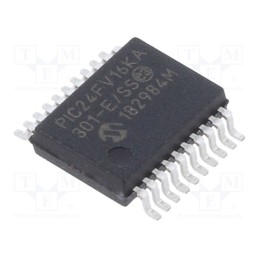 1 pcs x MICROCHIP TECHNOLOGY - PIC24FV16KA301-E/SS - IC: PIC microcontroller, 16kB, 32MHz, SMD, SSOP20, PIC24