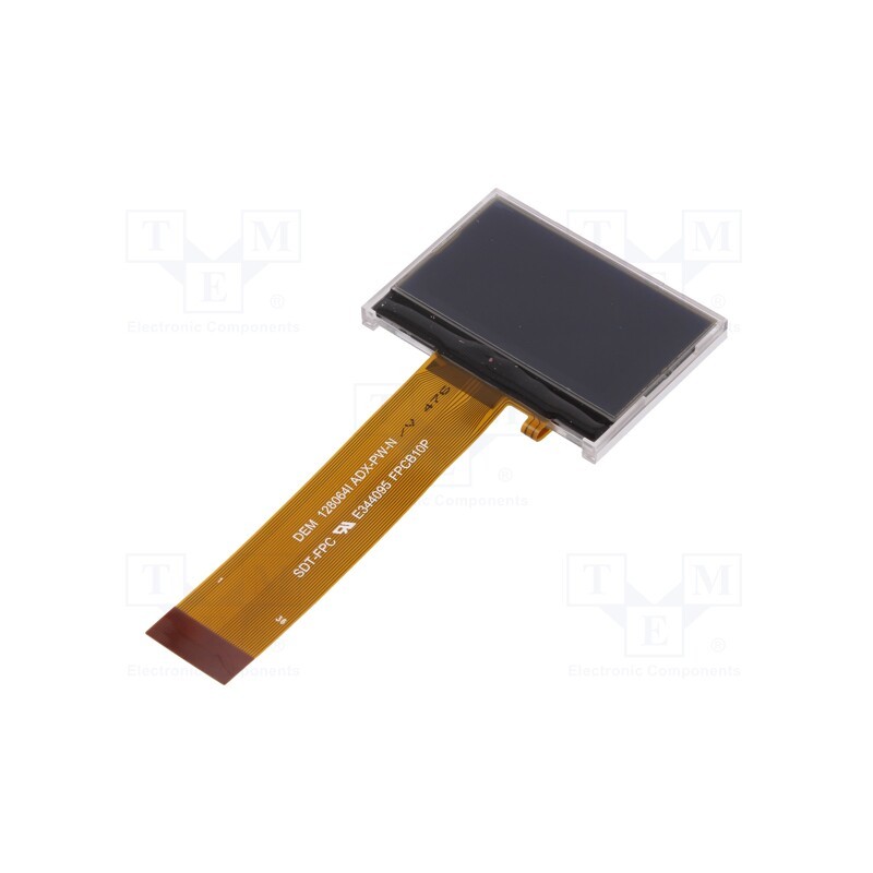 1 pcs x DISPLAY ELEKTRONIK - DEM 128064I ADX-PW-N - Display: LCD, graphical, 128x64, 55.2x39.8x5mm, 1.9', LED, PIN: 36