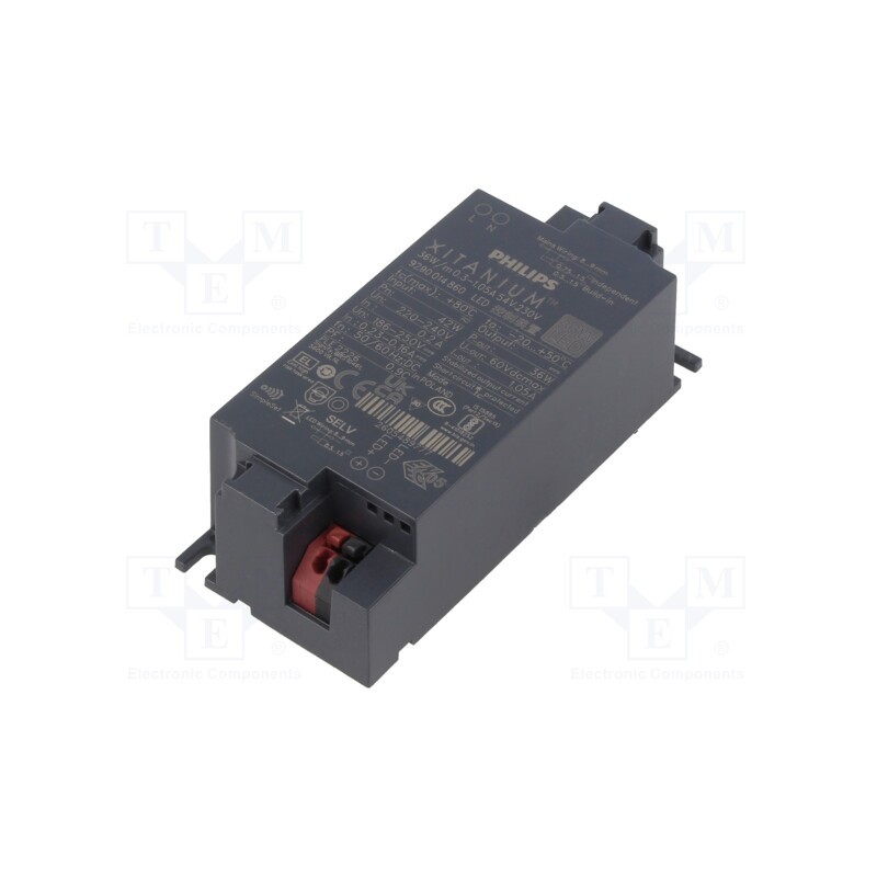 1 pcs x PHILIPS - XITANIUM 36W/M 0.3-1.05A 54V 230V - Power supply: switched-mode, LED, 36W, 24÷54VDC, 300÷1050mA, IP20
