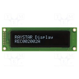1 pcs x RAYSTAR OPTRONICS - REC002002AWPP5N00100 - Display: OLED, alphanumeric, 20x2, Dim: 116x37x9.8mm, white, PIN: 16
