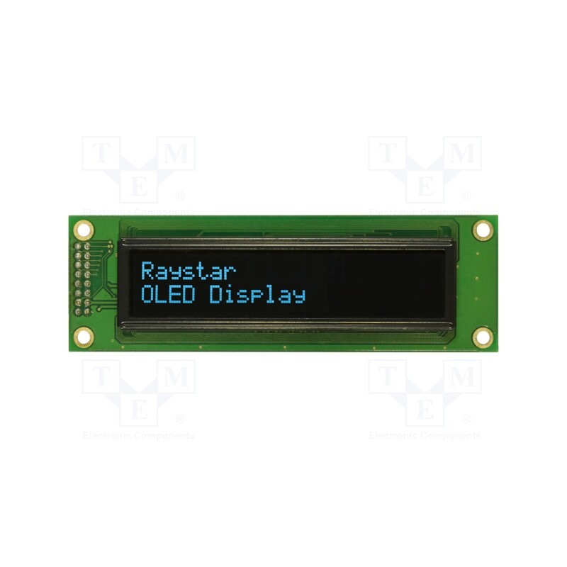 1 pcs x RAYSTAR OPTRONICS - REC002002ABPP5N00100 - Display: OLED, alphanumeric, 20x2, Dim: 116x37x9.8mm, blue, PIN: 16