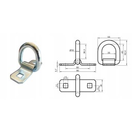Floor holder for securing a load of 800 kg