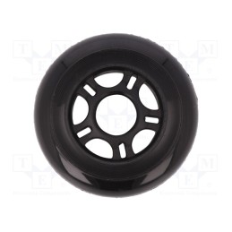 1 pcs x POLOLU - SCOOTER/SKATE WHEEL 84×24MM - BLACK - Wheel, black, push-in, Ø: 84mm, Plating: polyurethane, W: 24mm, 1pcs.