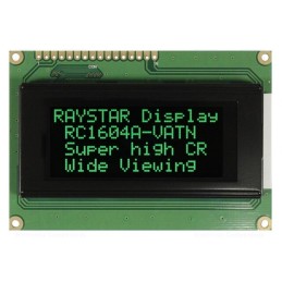 1 pcs x RAYSTAR OPTRONICS - RC1604A-LLG-JWVE - Display: LCD, alphanumeric, VA Negative, 16x4, 87x60x13.6mm, LED