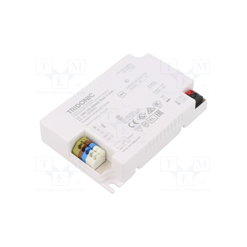 1 pcs x TRIDONIC - LC 10W 150-400MA FLEXC C EXC - Power supply: switched-mode, LED, 10W, 15÷40VDC, 150÷400mA, IP20