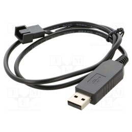 1 pcs x Akasa - AK-CBFA10-60BK - Wire: for fan supplying, Plug: straight, 0.6m, 4pin,USB A