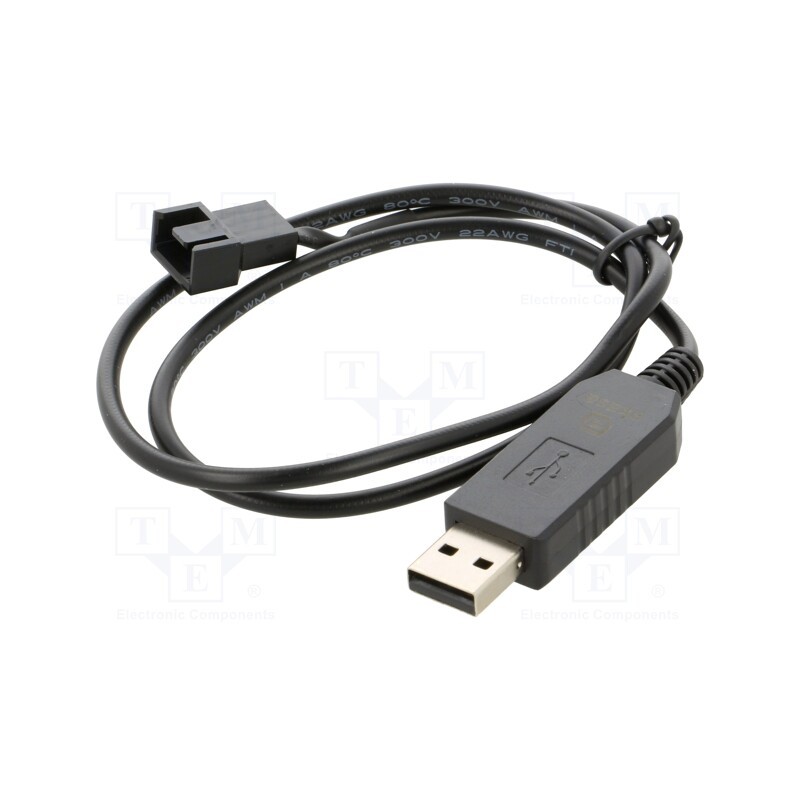 1 pcs x Akasa - AK-CBFA10-60BK - Wire: for fan supplying, Plug: straight, 0.6m, 4pin,USB A