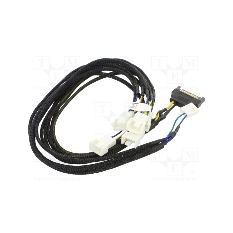 1 pcs x Akasa - AK-CBFA07-45 - Wire: for fan supplying, Plug: straight, 0.45m, splitter 5x
