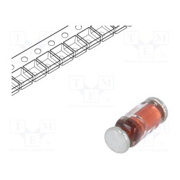1 pcs x CDIL - LS4148 - Diode: switching, SMD, 100V, 300mA, 4ns, MELF quadro, Ufmax: 1V