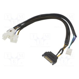 1 pcs x Akasa - AK-CBFA06-30 - Wire: for fan supplying, Plug: straight, 0.3m, splitter 3x