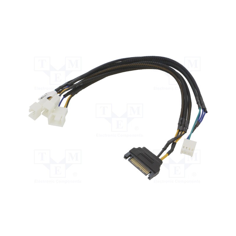 1 pcs x Akasa - AK-CBFA06-30 - Wire: for fan supplying, Plug: straight, 0.3m, splitter 3x