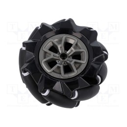 1 pcs x DFROBOT - FIT0768 - Right wheel, black, screw, Ø: 97mm, Plating: rubber, W: 44.9mm, 1pcs.
