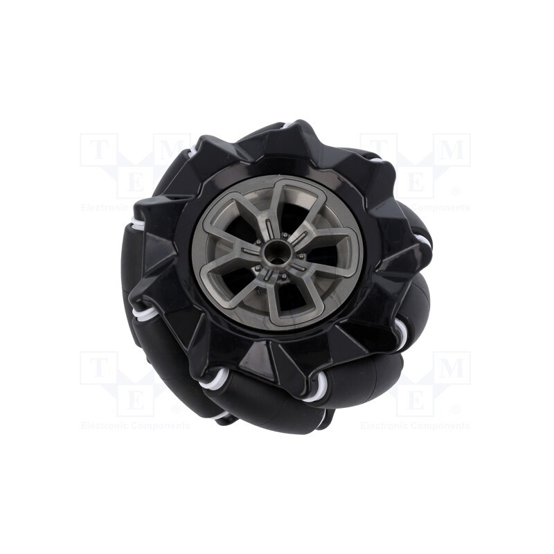 1 pcs x DFROBOT - FIT0768 - Right wheel, black, screw, Ø: 97mm, Plating: rubber, W: 44.9mm, 1pcs.