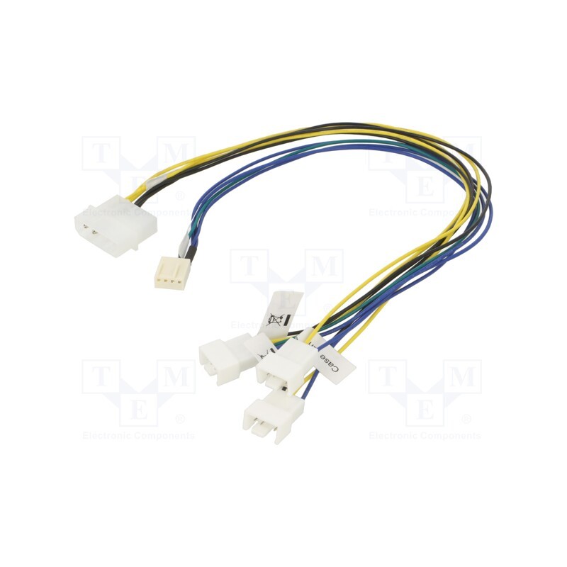 1 pcs x Akasa - AK-CB002 - Wire: for fan supplying, Plug: straight, 0.3m, splitter 3x