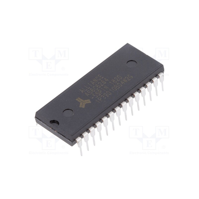 1 pcs x ALLIANCE MEMORY - AS6C6264-55PIN - IC: SRAM memory, 64kbSRAM, 8kx8bit, 2.7÷5.5V, 55ns, DIP28, parallel