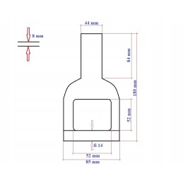 Lower hinge, lower side opening, fi20, set