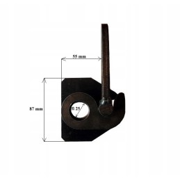 Bottom hinge, bottom discharge, set, diameter 25