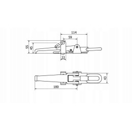Clip on the side lock with a hook, very strong, new