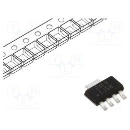 1 pcs x TEXAS INSTRUMENTS - LP38692MP-3.3/NOPB - IC: voltage regulator, LDO,fixed, 3.3V, 1A, SOT223-5, SMD, ±2.5%