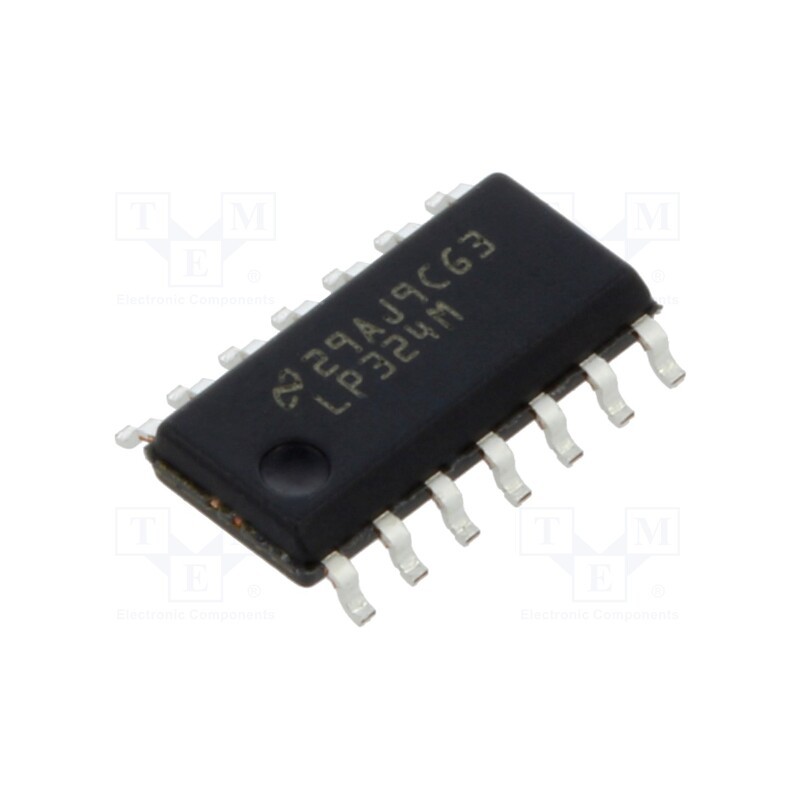 1 pcs x TEXAS INSTRUMENTS - LP324MX/NOPB - IC: operational amplifier, 100kHz, Ch: 4, SO14, ±1.5÷16VDC,3÷32VDC