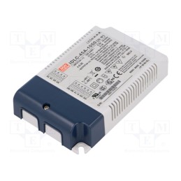 1 pcs x MEAN WELL - IDLC-45A-1050 - Power supply: switched-mode, LED, 45W, 26÷43VDC, 1050mA, 90÷295VAC