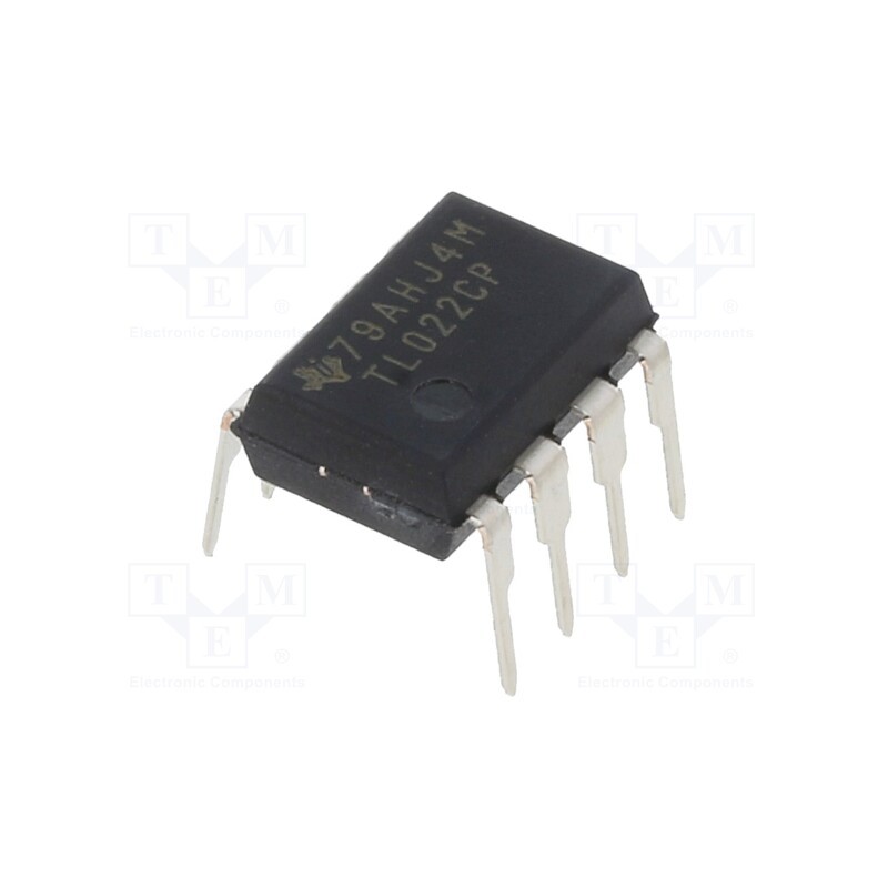 1 pcs x TEXAS INSTRUMENTS - TL022CP - IC: operational amplifier, 500kHz, Ch: 2, DIP8, ±5÷15VDC,10÷30VDC