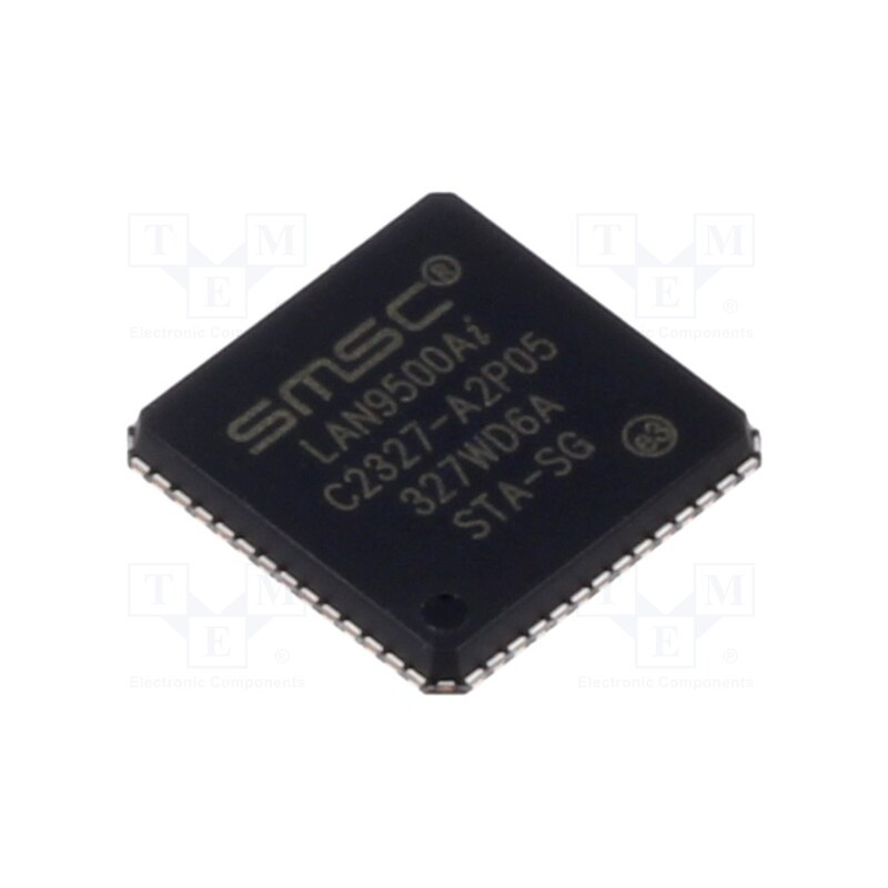 1 pcs x MICROCHIP TECHNOLOGY - LAN9500AI-ABZJ - IC: Ethernet controller, 10/100Base-T, VQFN56, 3.3V, -40÷85°C