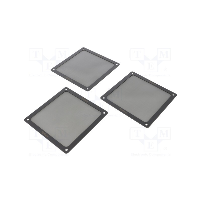 1 set x Akasa - GRM14-M01-BKT3 - Filter, Ø140mm, plastic, 3pcs, black, Mounting: magnet,screws