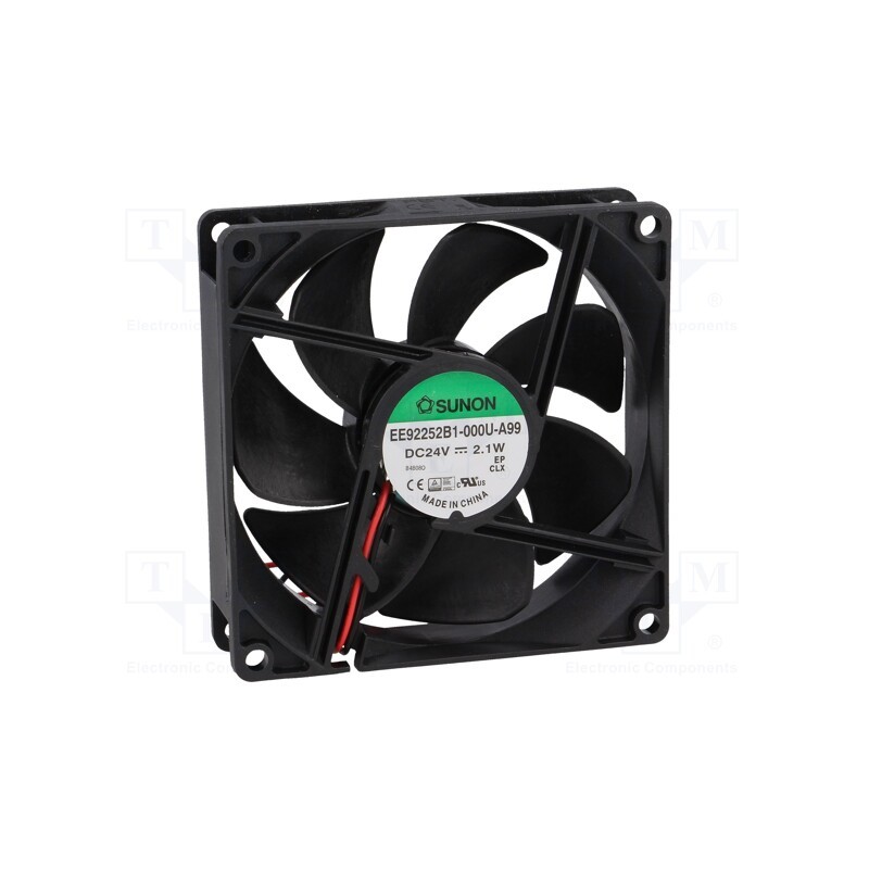 1 pcs x SUNON - EE92252B1-000U-A99 - Fan: DC, axial, 24VDC, 92x92x25mm, 87.55m3/h, 34dBA, ball bearing