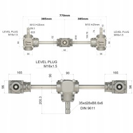 A strong set of 3 aluminum gears for the fertilizer spreader