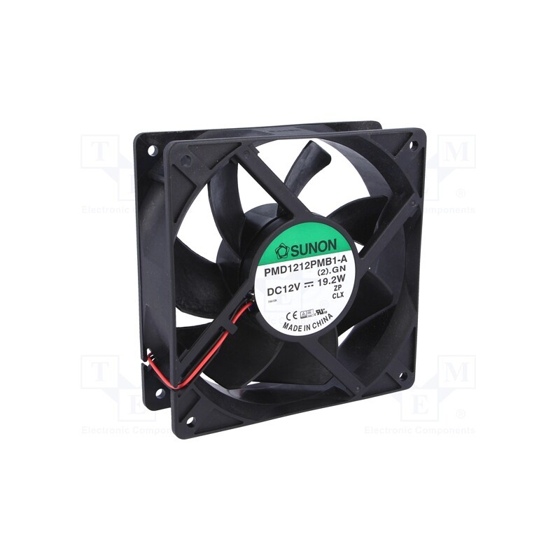 1 pcs x SUNON - PMD1212PMB1-A(2).GN - Fan: DC, axial, 12VDC, 120x120x38mm, 322.8m3/h, 54dBA, ball bearing