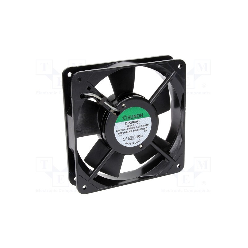 1 pcs x SUNON - DP203AT2122LBT.GN - Fan: AC, axial, 230VAC, 120x120x25mm, 79m3/h(±7%), 37dBA, 1700rpm