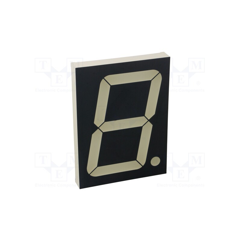 1 pcs x KINGBRIGHT ELECTRONIC - SA40-19SURKWA - Display: LED, 7-segment, 101.2mm, 3.984', No.char: 1, red, 88÷250mcd