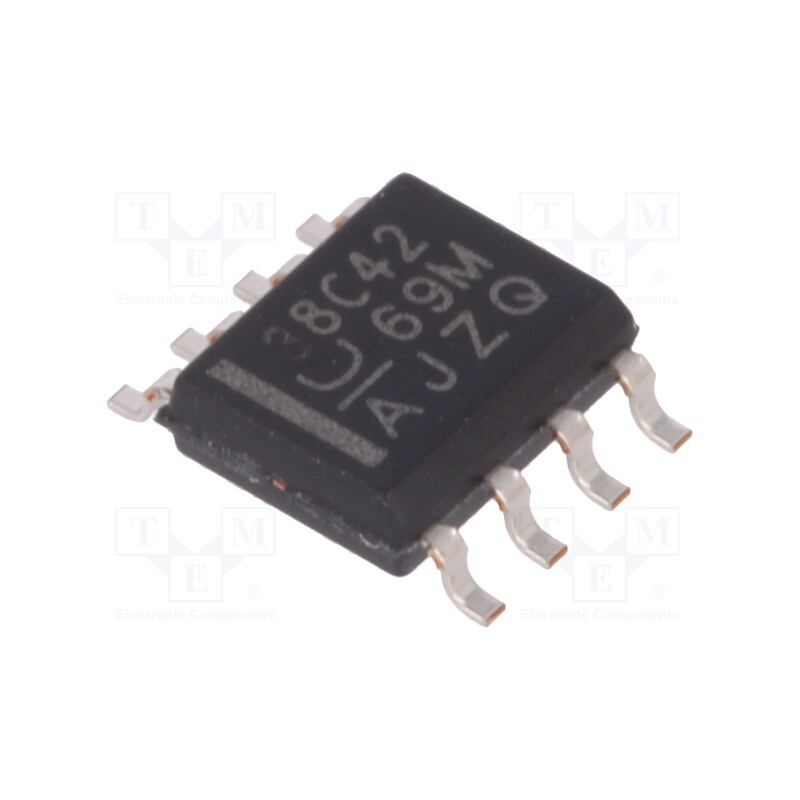 1 pcs x TEXAS INSTRUMENTS - UCC38C42DG4 - IC: PMIC, PWM controller, 0.2A, 1MHz, Ch: 1, SO8, flyback, 0÷96%,