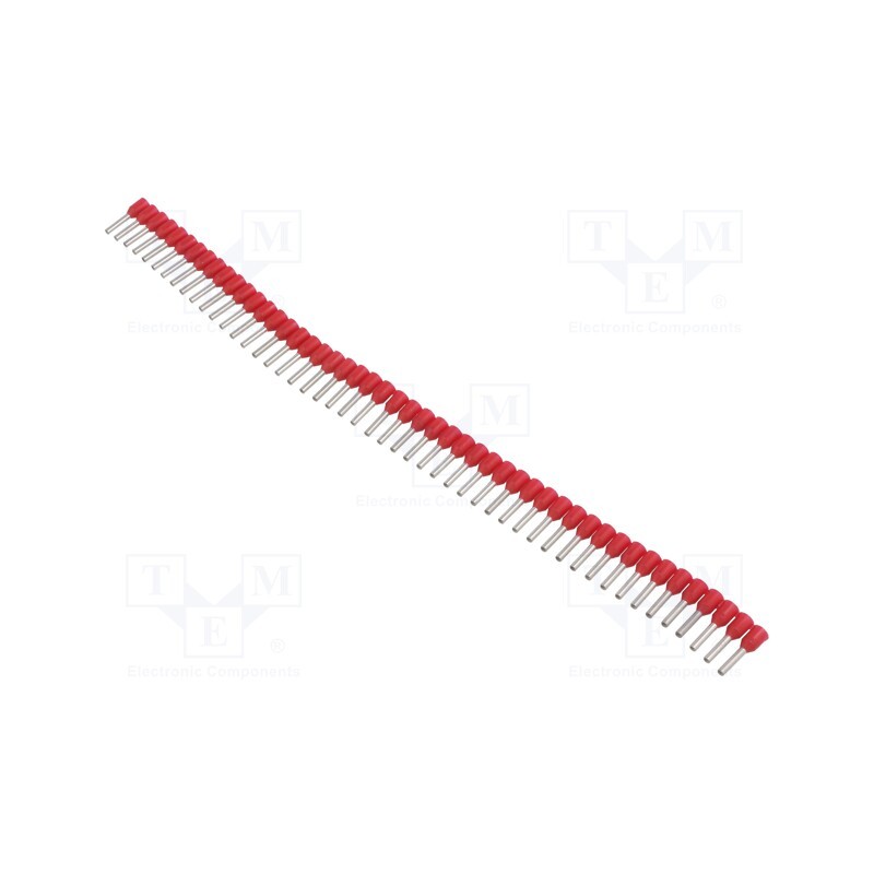 500 pcs x BM GROUP - BM90603 - Tip: bootlace ferrule, insulated, copper, 1mm2, 8mm, tinned, red