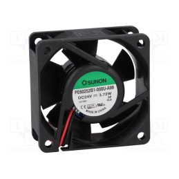 1 pcs x SUNON - PE60252B1-000U-A99 - Fan: DC, axial, 24VDC, 60x60x25mm, 61.16m3/h, 44dBA, ball bearing