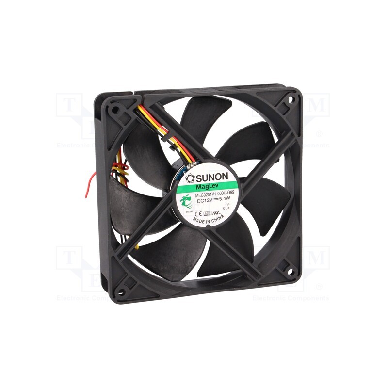1 pcs x SUNON - MEC0251V1-000U-G99 - Fan: DC, axial, 12VDC, 120x120x25mm, 183.83m3/h, 44.5dBA, Vapo