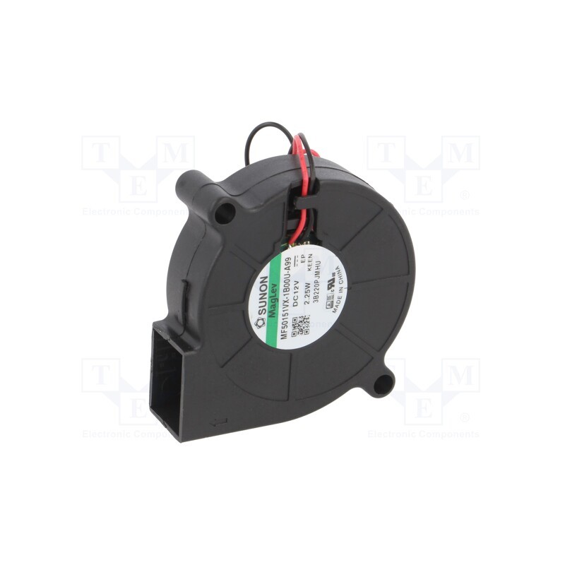 1 pcs x SUNON - MF50151VX-1B00U-A99 - Fan: DC, blower, 12VDC, 51.7x51.6x15mm, 9.18m3/h, 42.2dBA, Vapo