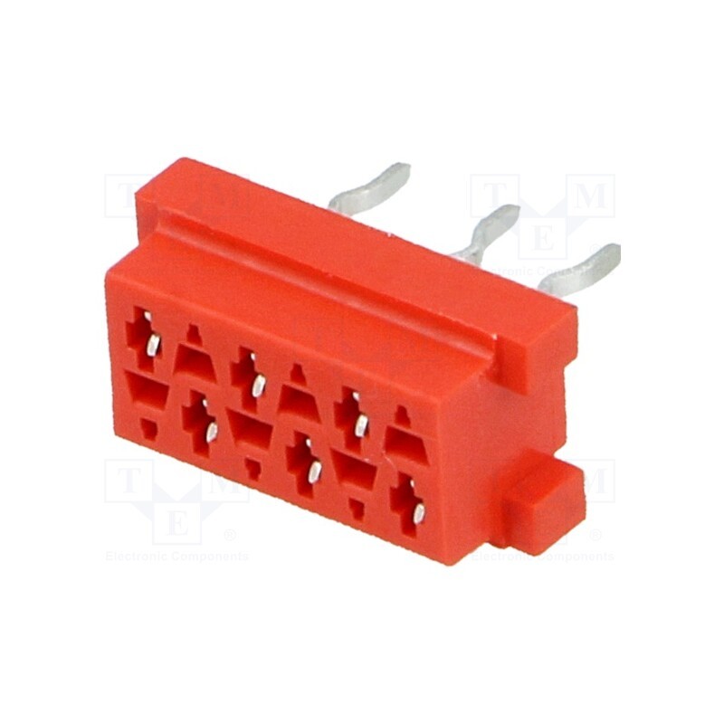 250 pcs x TE Connectivity - 7-215079-6 - Micro-MaTch, socket, female, PIN: 6, THT, on PCBs, Layout: 2x3
