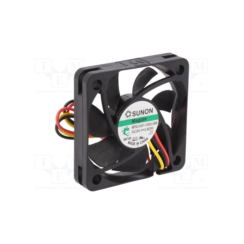 1 pcs x SUNON - MF50100V1-1000U-G99 - Fan: DC, axial, 5VDC, 50x50x10mm, 23.32m3/h, 30.7dBA, Vapo, 5800rpm