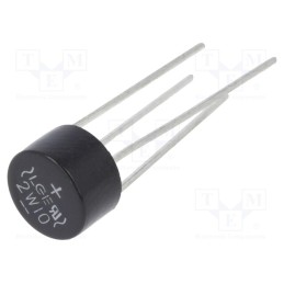 5 pcs x LUGUANG ELECTRONIC - 2W10 - Bridge rectifier: single-phase, Urmax: 1kV, If: 2A, Ifsm: 50A, round