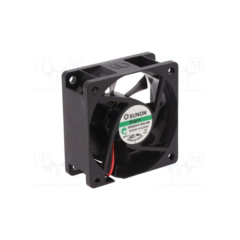 1 pcs x SUNON - MF60252VX-1000U-A99 - Fan: DC, axial, 24VDC, 60x60x25mm, 45.63m3/h, 27dBA, Vapo, 5200rpm