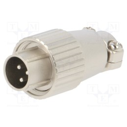 200 pcs x HIROSE - JR13PK-3P(71) - Connector: circular, JR, plug, male, straight, PIN: 3, silver plated