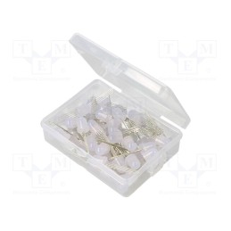 1 set x OPTOSUPPLY - OKLEDT8050TAW - Kit: LED, THT, 8mm, 50pcs, RGB, 3÷15V, plastic box, 7.5÷8mA, 60°