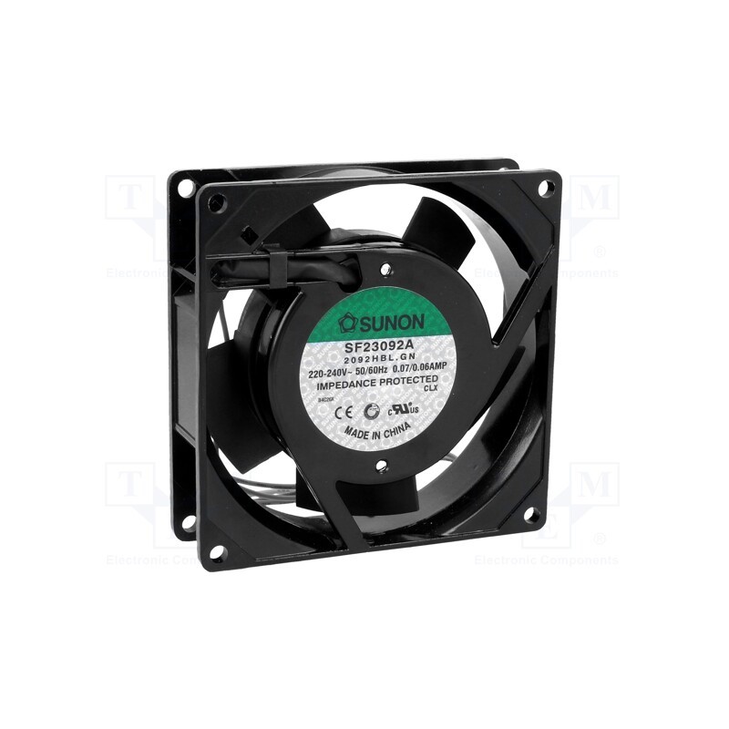 1 pcs x SUNON - SF23092A2092HBL.GN - Fan: AC, axial, 230VAC, 92x92x25mm, 51m3/h(±7%), 37dBA, 2350rpm