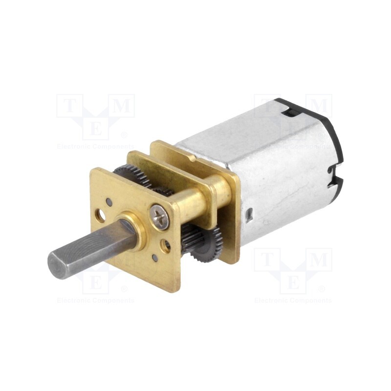 1 pcs x POLOLU - 298:1 MICRO METAL GEARMOTOR HP - Motor: DC, with gearbox, HP, 6VDC, 1.6A, Shaft: D spring, max.392mNm