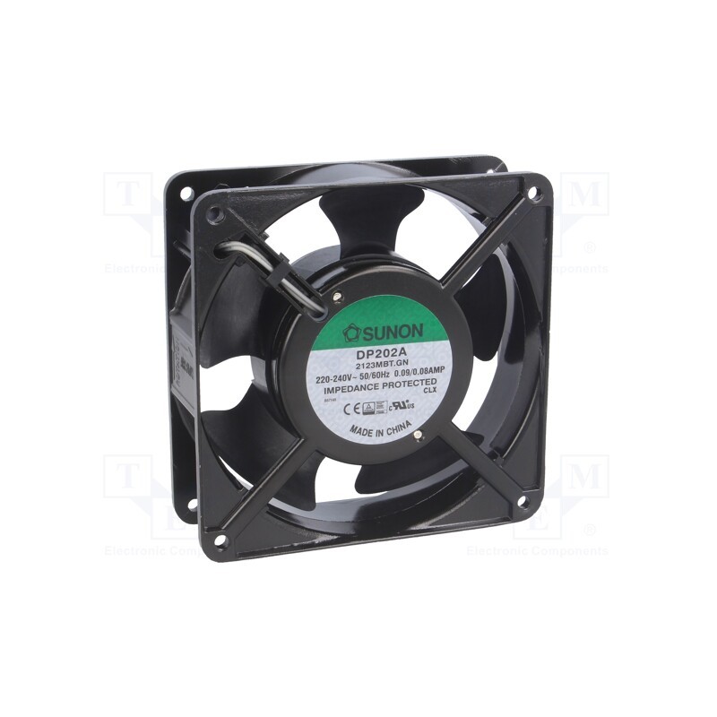1 pcs x SUNON - DP202A2123MBT.GN - Fan: AC, axial, 230VAC, 120x120x38mm, 133m3/h(±10%), 34dBA, 2400rpm