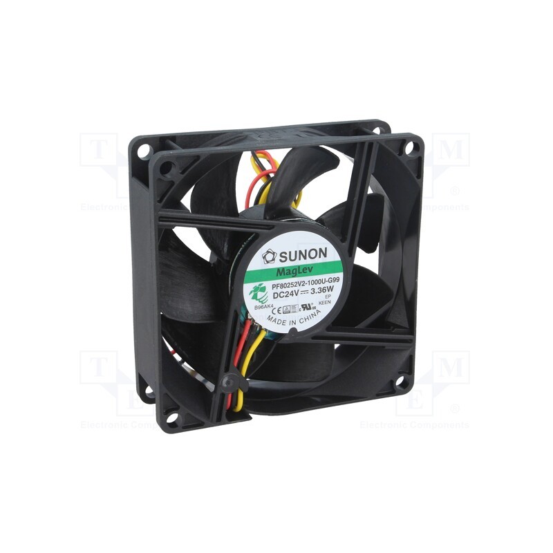 1 pcs x SUNON - PF80252V2-1000U-G99 - Fan: DC, axial, 24VDC, 80x80x25mm, 96.33m3/h, 43.1dBA, Vapo, 4500rpm