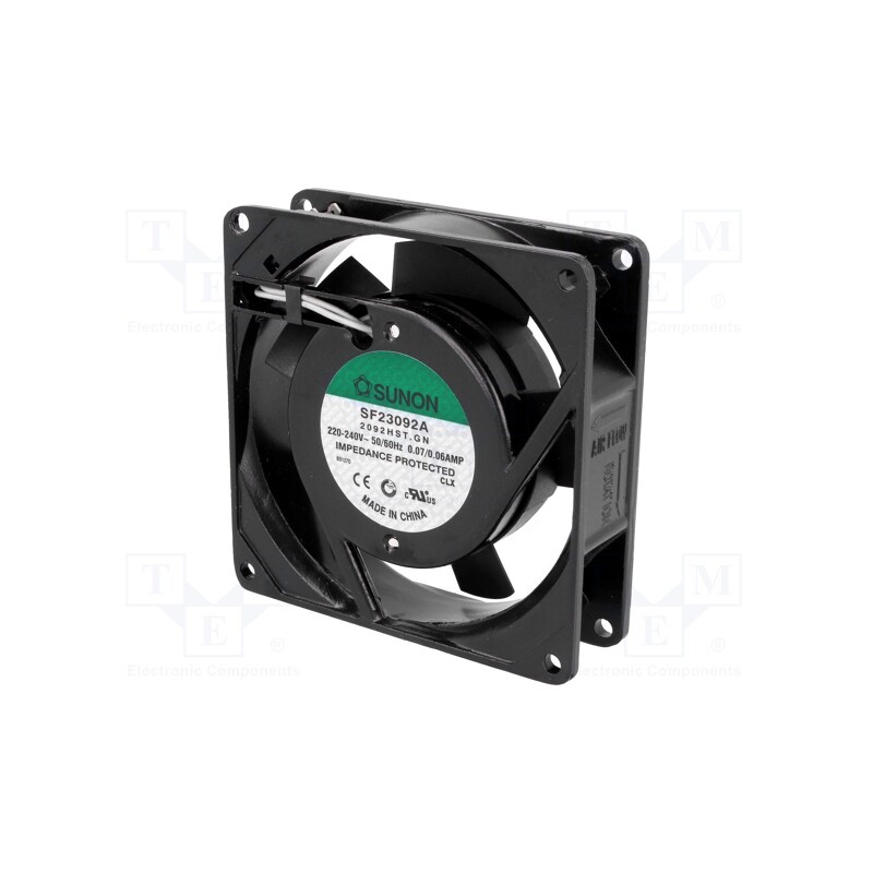 1 pcs x SUNON - SF23092A2092HST.GN - Fan: AC, axial, 230VAC, 92x92x25mm, 49m3/h(±7%), 36dBA, 2250rpm